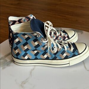 Converse Twisted Classics New Without box Blue and Beige Patterned High-Tops